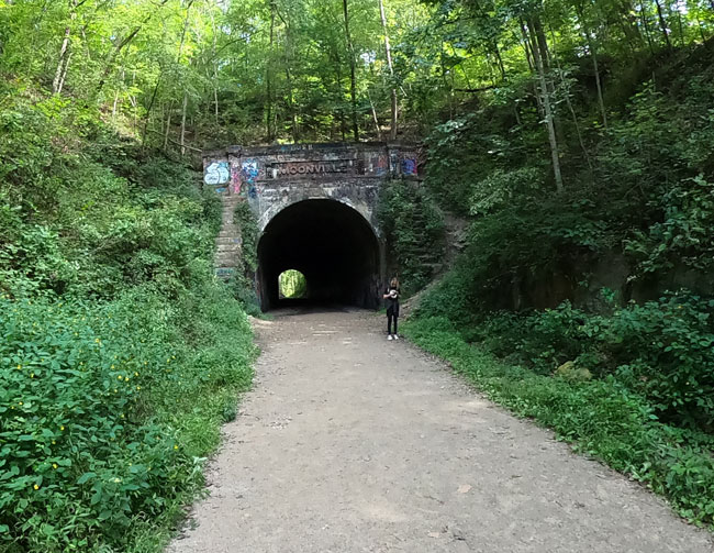 Moonville Tunnel in Zaleski, Ohio.